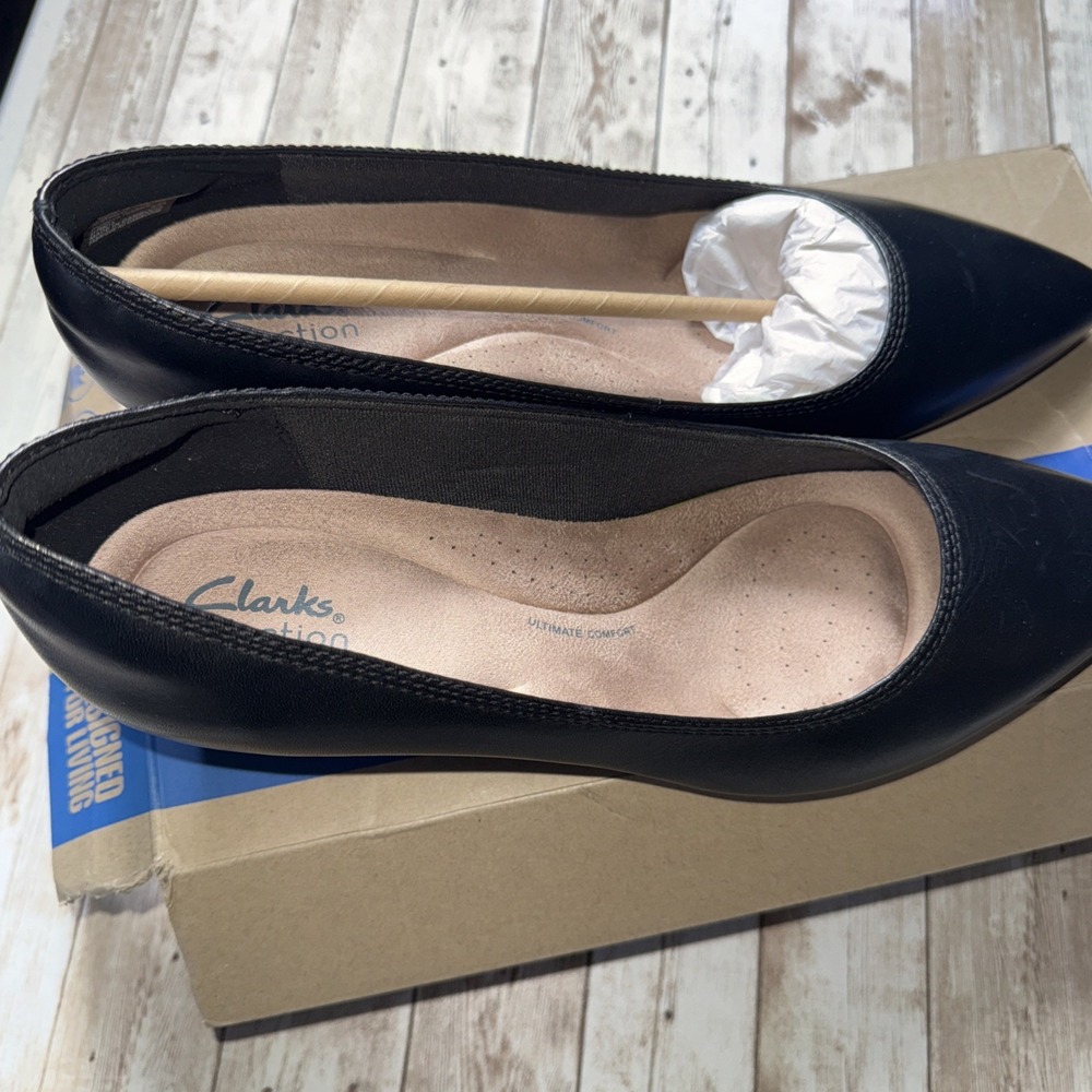 Clarks Women's Elanie Hope‎ Pump Black Size 11 Wide Black - Picture 5 of 11
